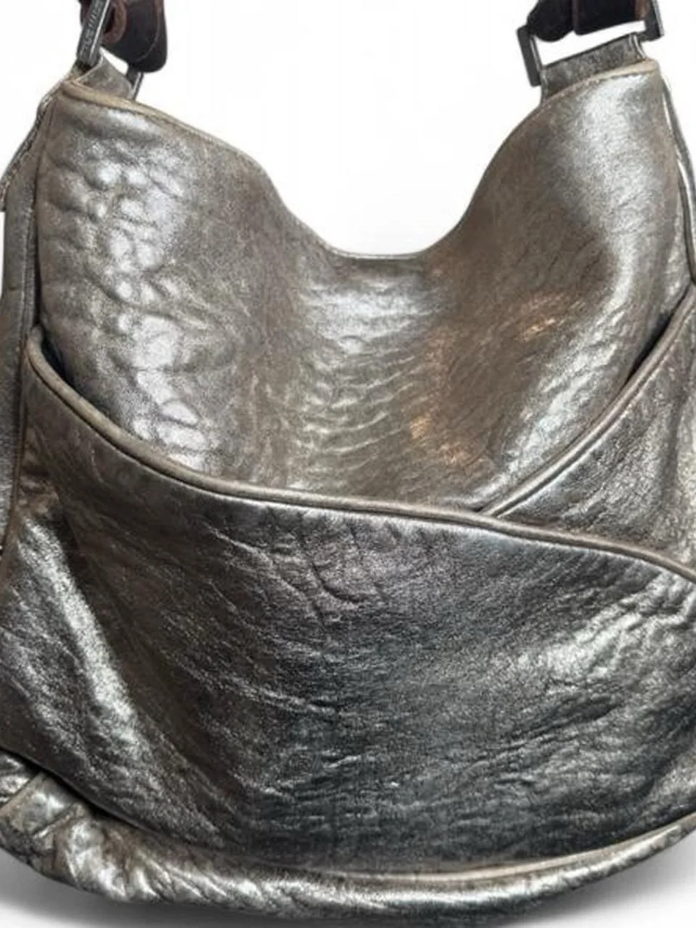 Y2K Vintage Tylie Malibu metallic leather slouchy hobo bag